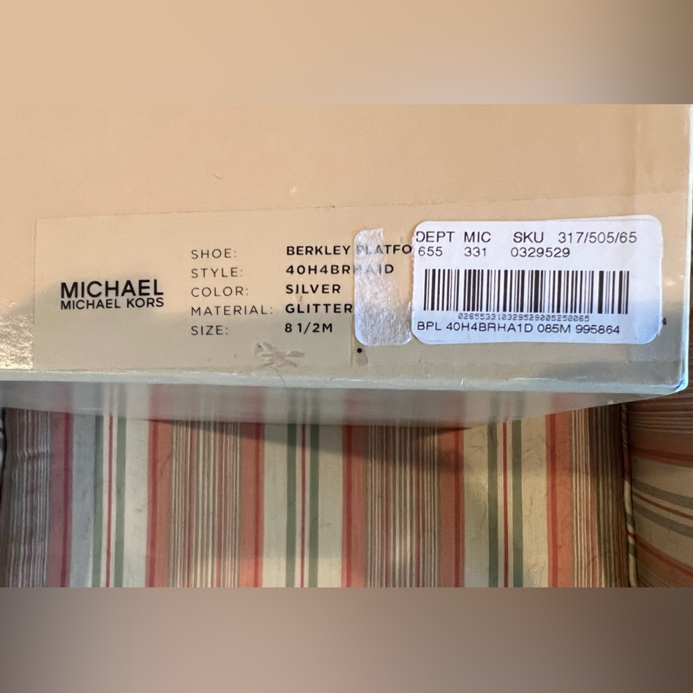 Michael Kors Berkeley Platform Silver Glitter Sho… - image 5